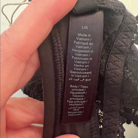 🖤NWT Skims Fits Everybody Lace Bralette Black Onyx Size LARGE - Picture 8 of 11